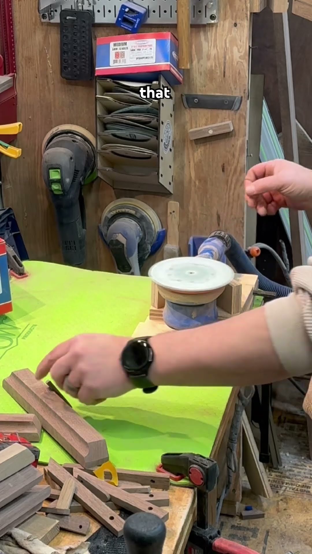 Small part sander stand made of scrap wood #sanding #workshop #woodworking
