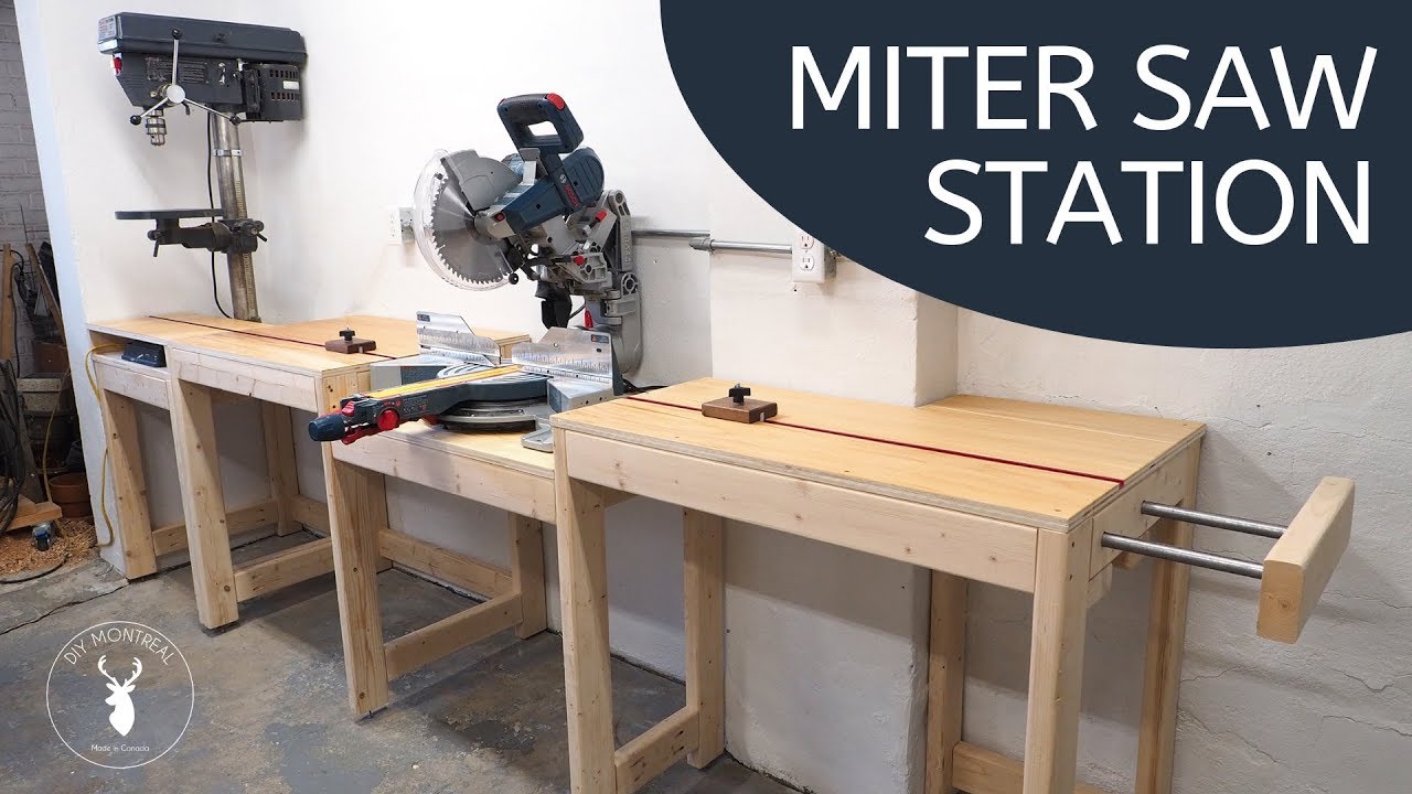 I added t-tracks to my miter saw