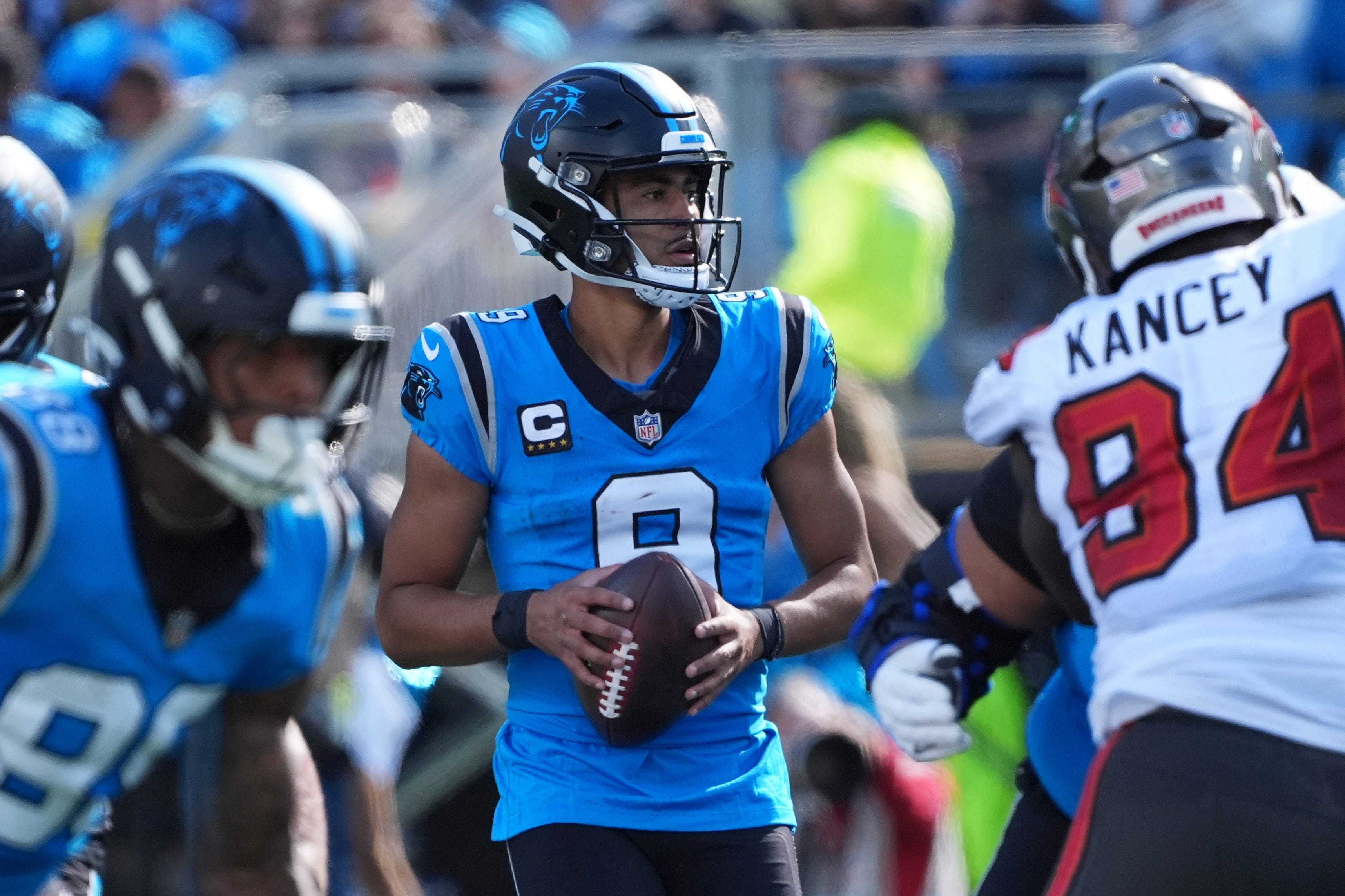 Bryce Young throws one TD, two INTs in Week 7