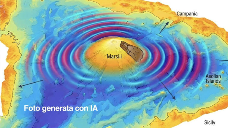 Eruzione del vulcano Marsili, lo studio sugli scenari: nel caso peggiore uno tsunami in 10 minuti
