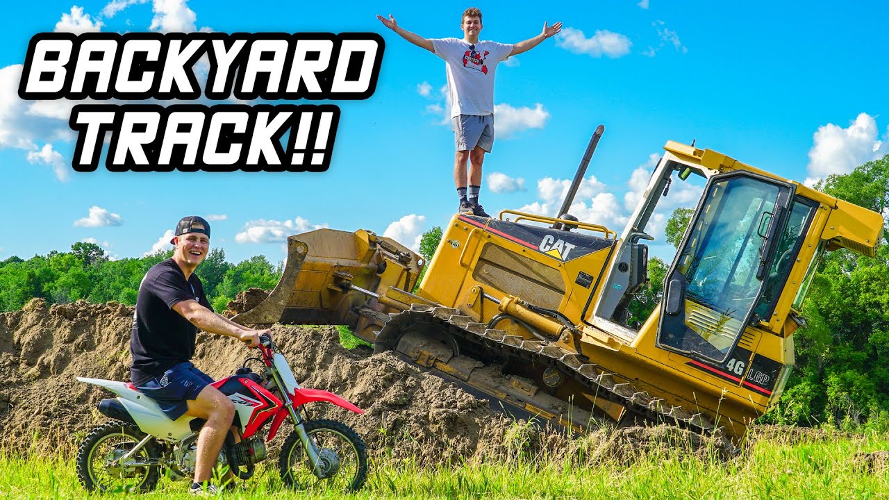 Building backyard pit bike track!