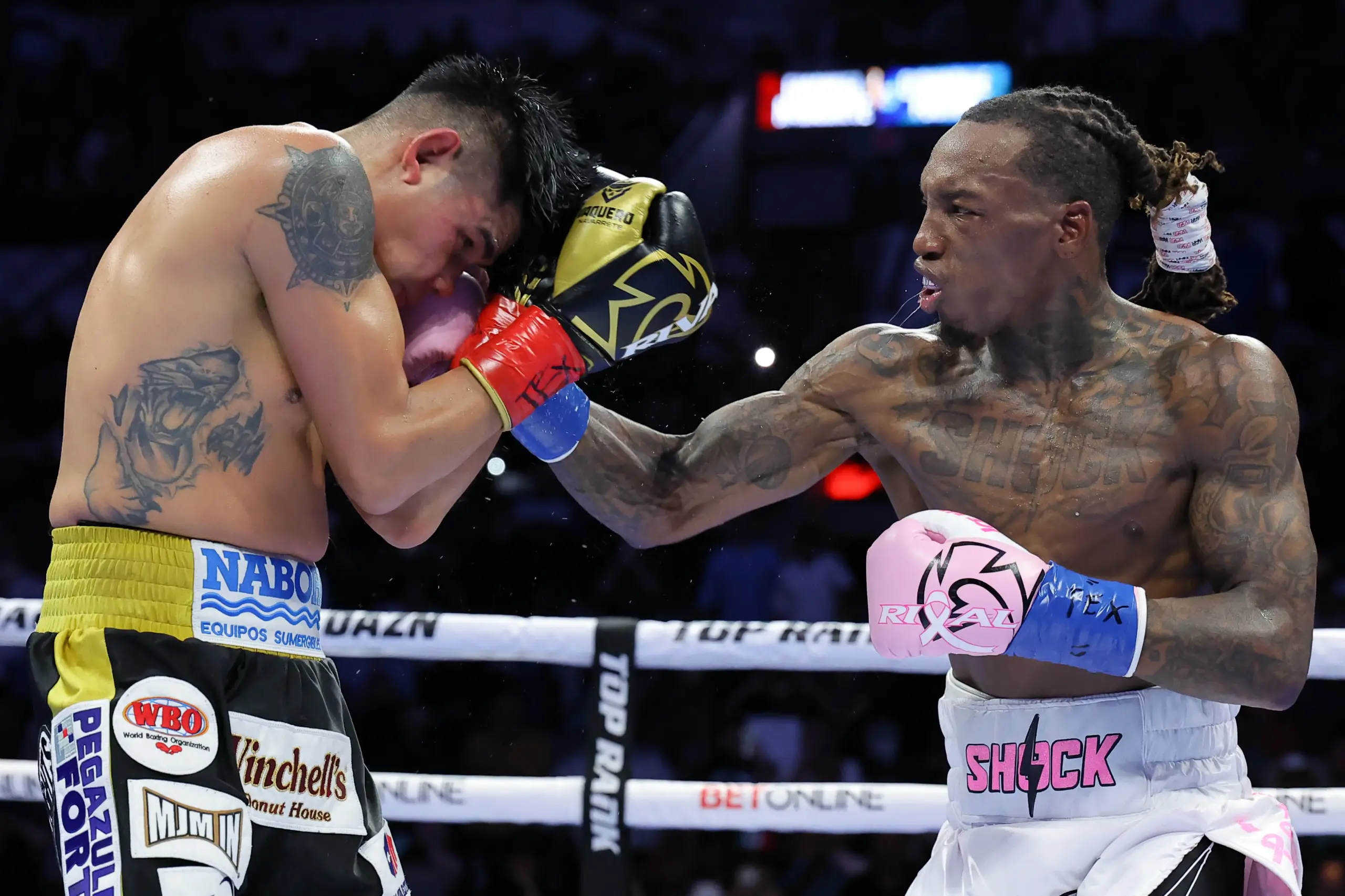 Vasiliy Lomachenko reacts to O’Shaquie Foster defeating Emanuel Navarrete