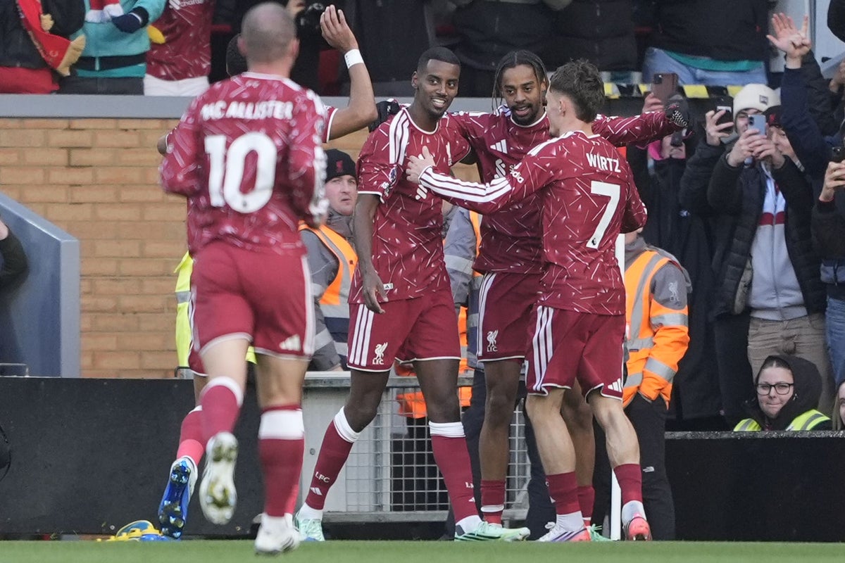 Liverpool secure first league win at home with victory over Brighton