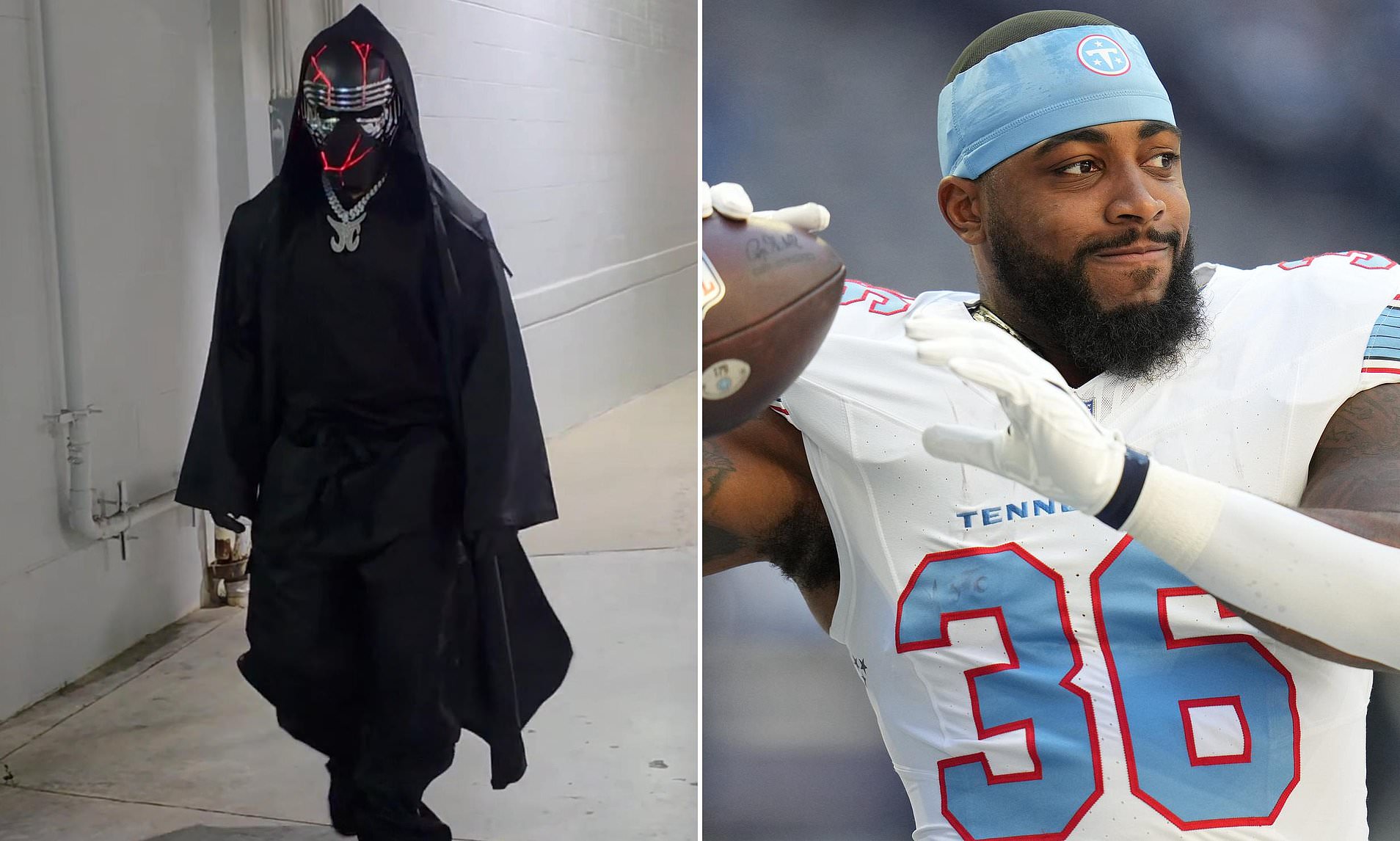 Fans rip Titans star for bizarre Halloween outfit amid poor start ...