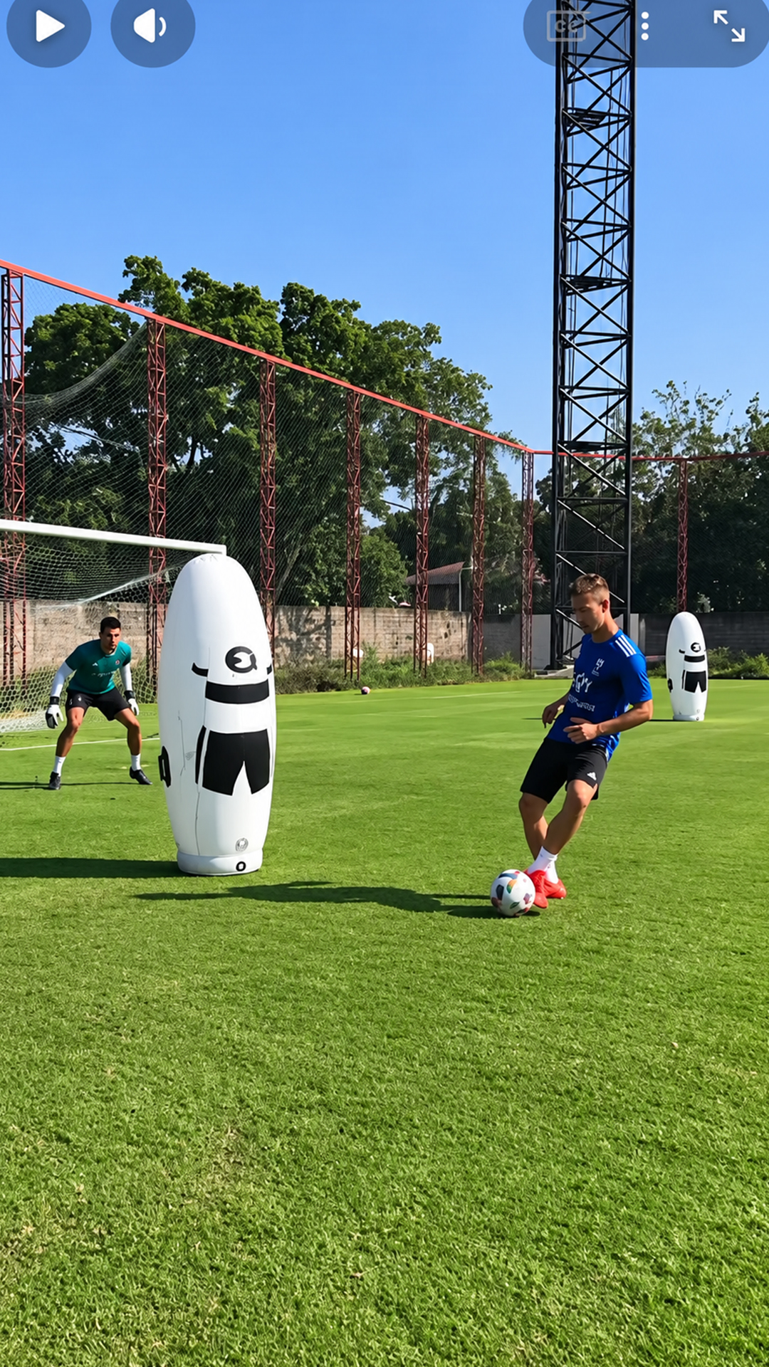 I made his goalkeeper drill unpredictable