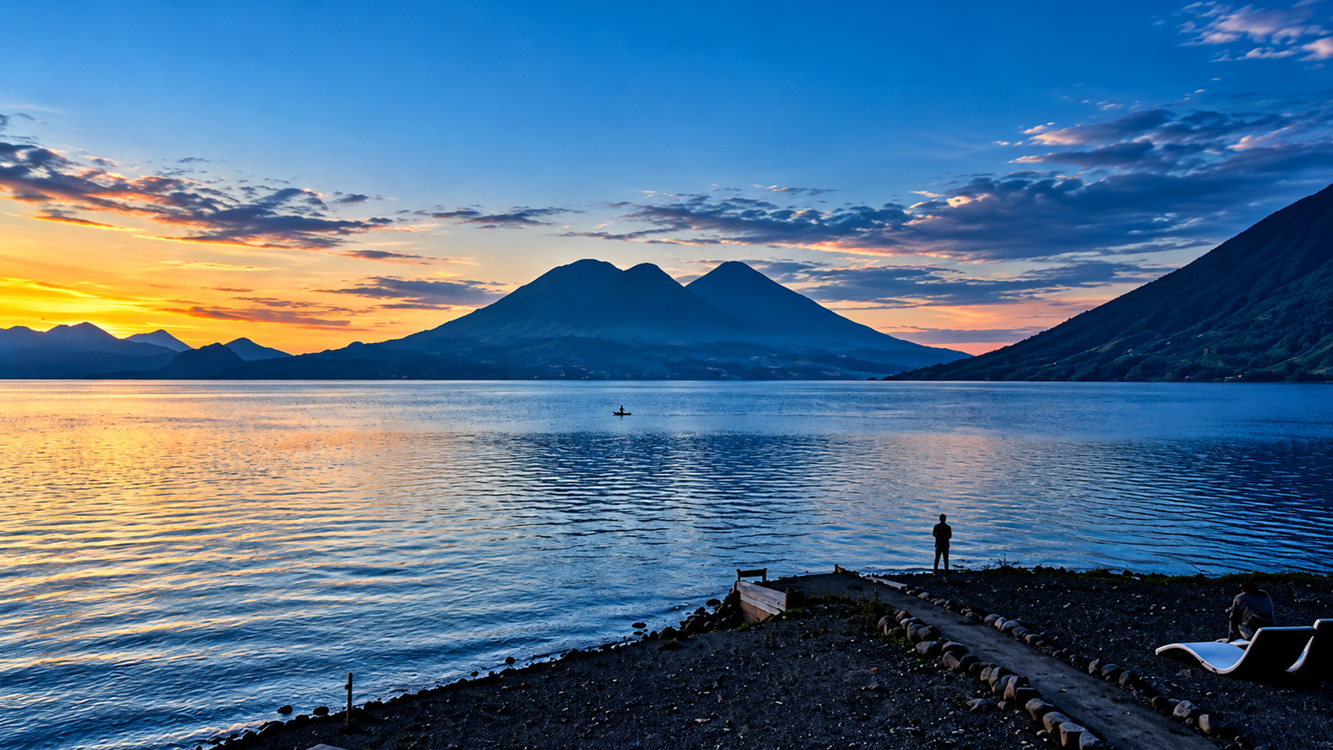 Why is this Guatemalan lake surrounded by volcanoes?