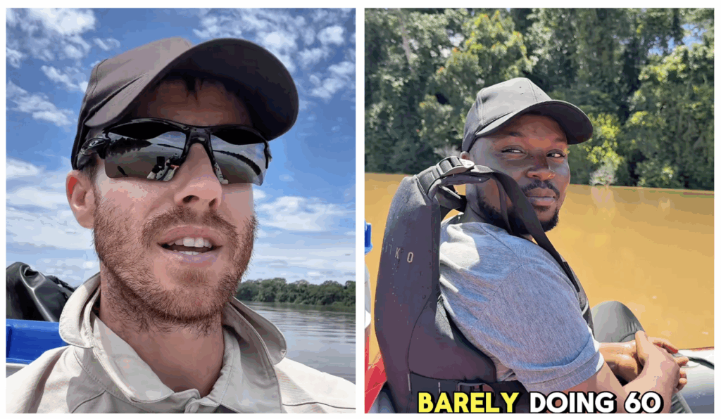 Who is the black man on the Congo Basin adventure with Ash Dykes?