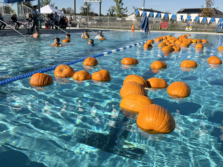 City of Woodland hosts annual floating pumpkin patch event
