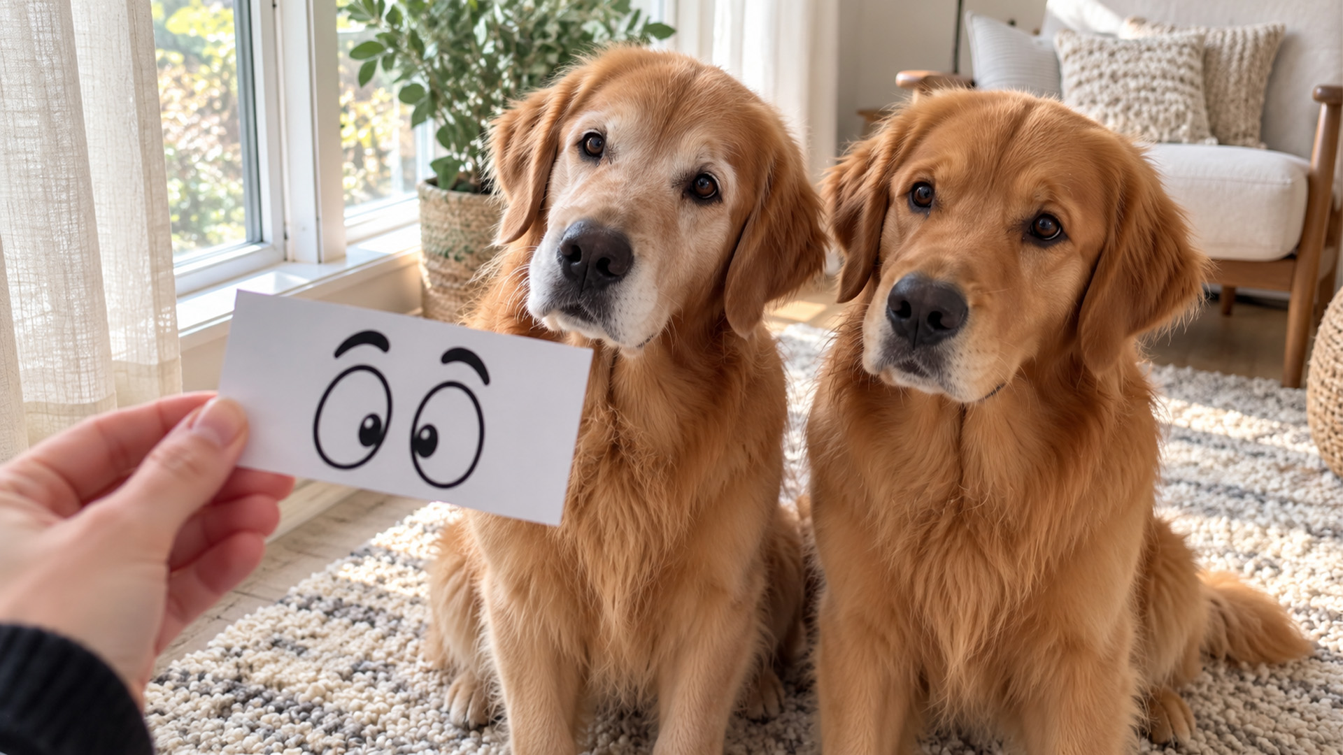 Golden retrievers give the funniest confused looks