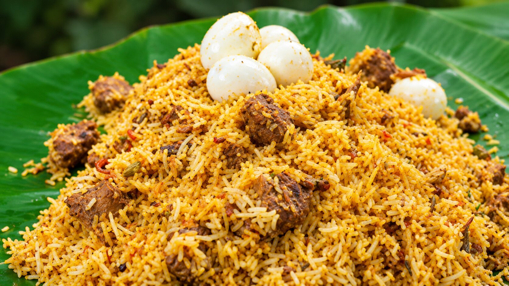 Village chef cooks traditional mutton biryani
