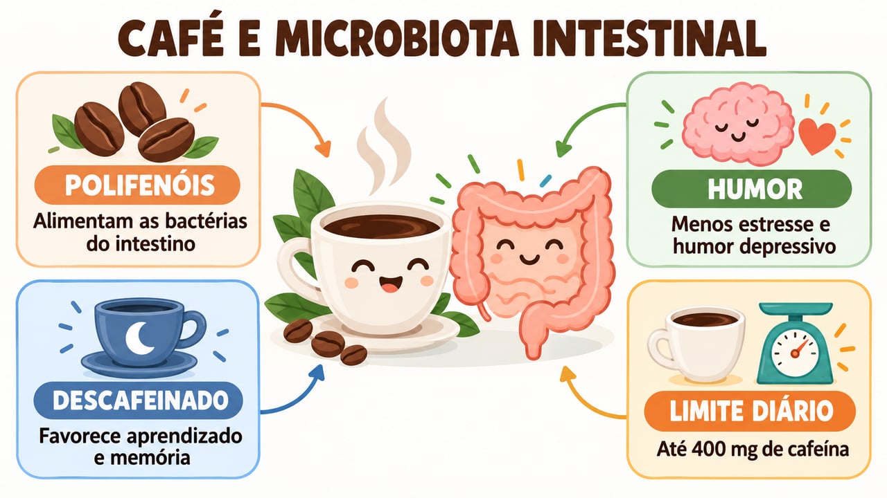 Café, com ou sem cafeína, muda a microbiota intestinal e pode favorecer ...