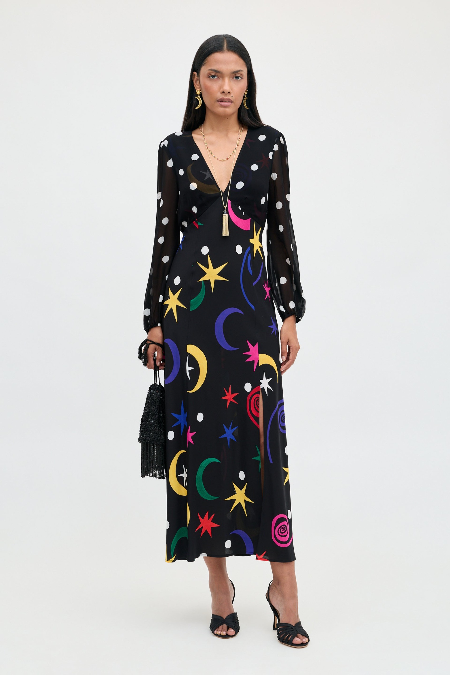 New Rixo collection features sequins, velvet and celestial prints