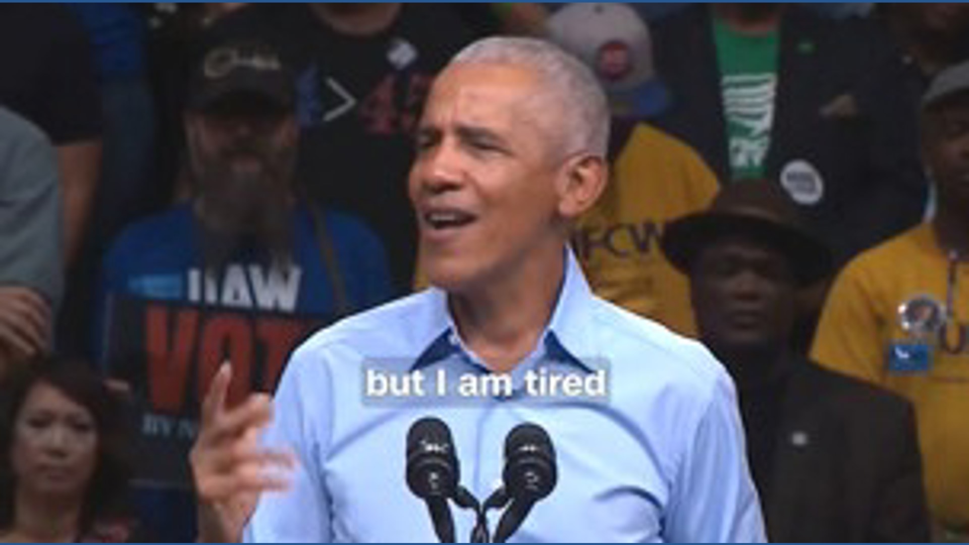 Obama and Trump share competing visions for America