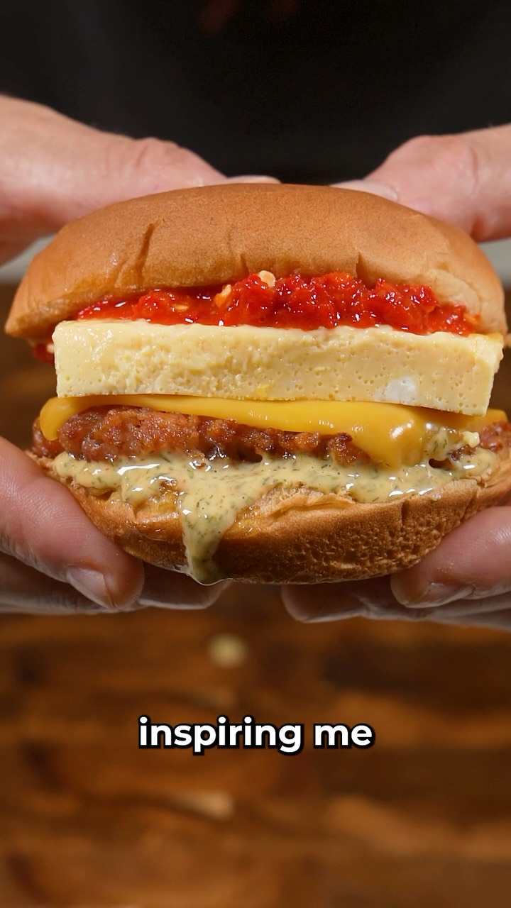 Bacon patty breakfast sandwich