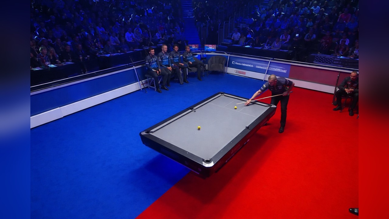 Throwback to Team Europe vs Team USA's Mosconi Cup opener