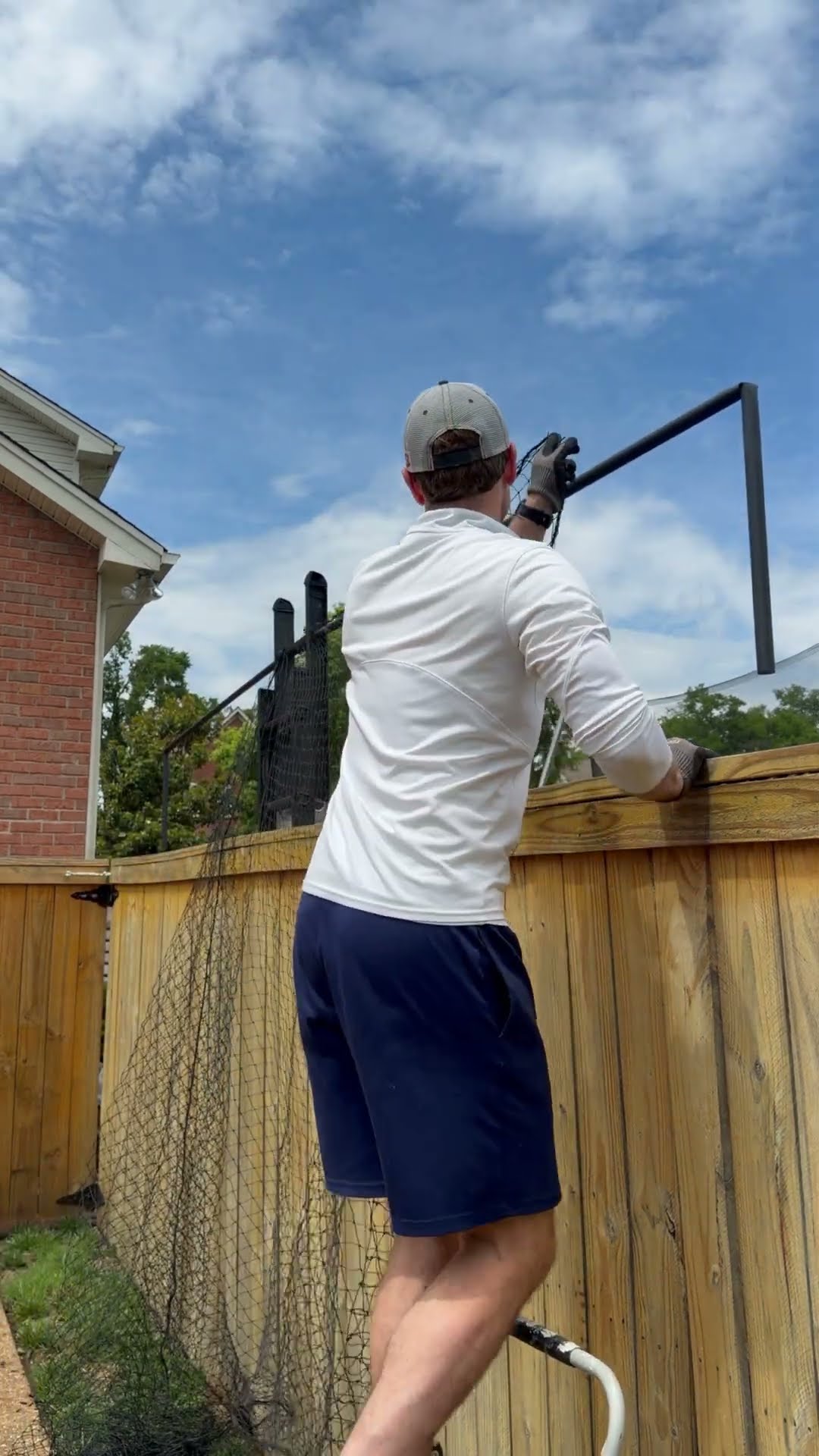 Building a retractable volleyball net