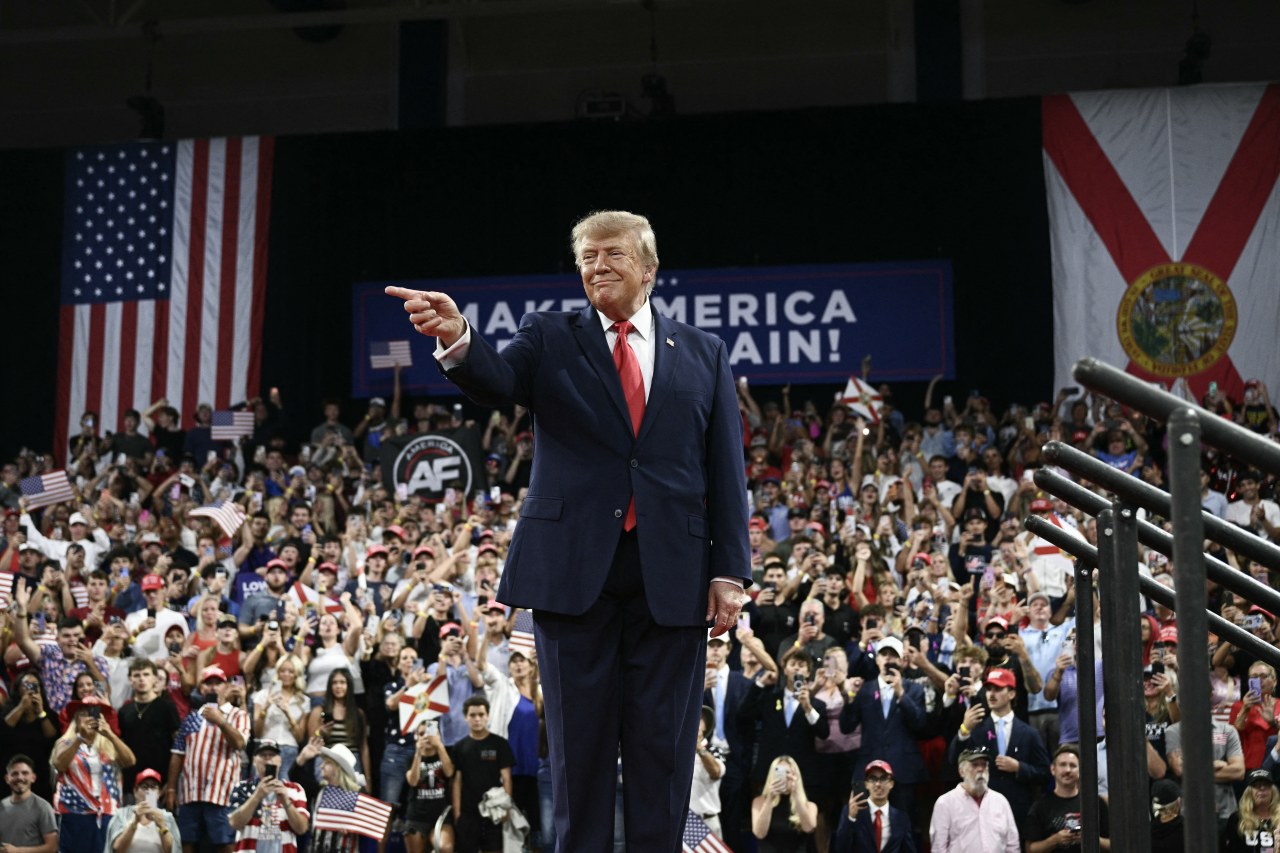 President Trump at a campaign rally in Fort Myers, Fla.