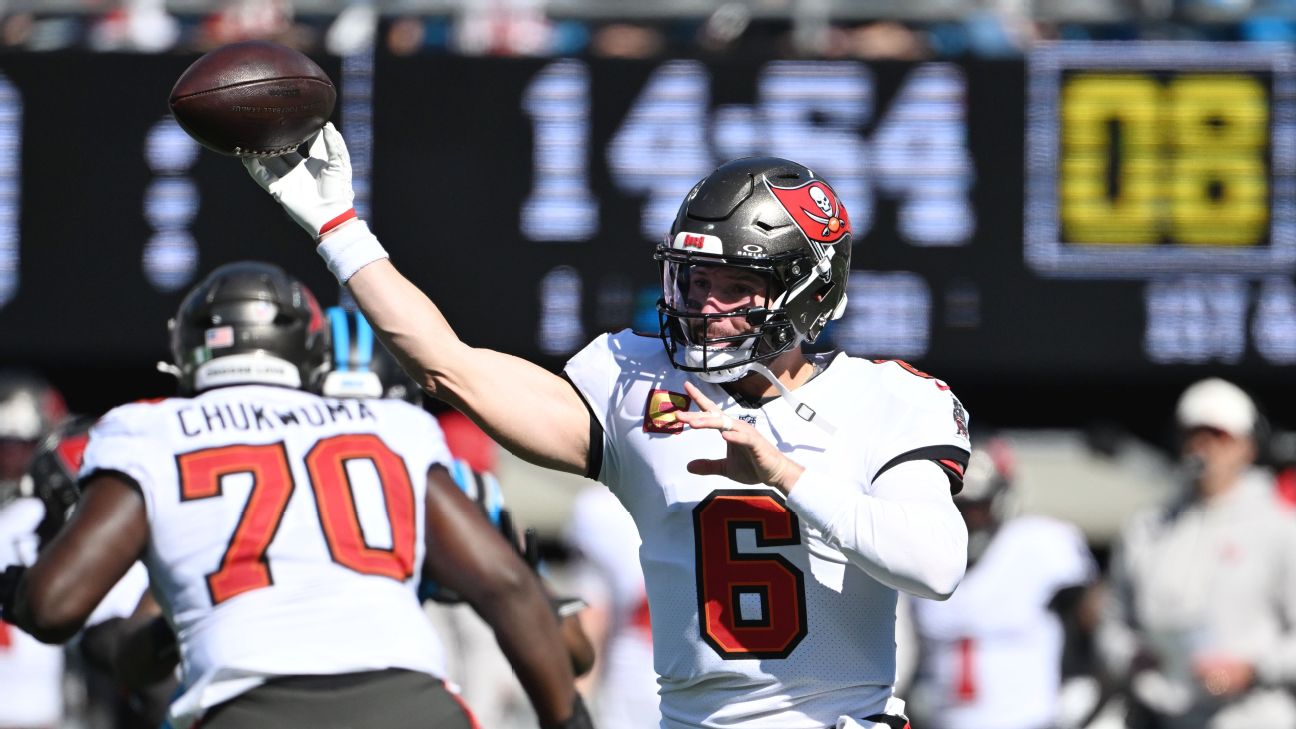 Baker Mayfield needs to attempt only 11 passes in Buccaneers' blowout win