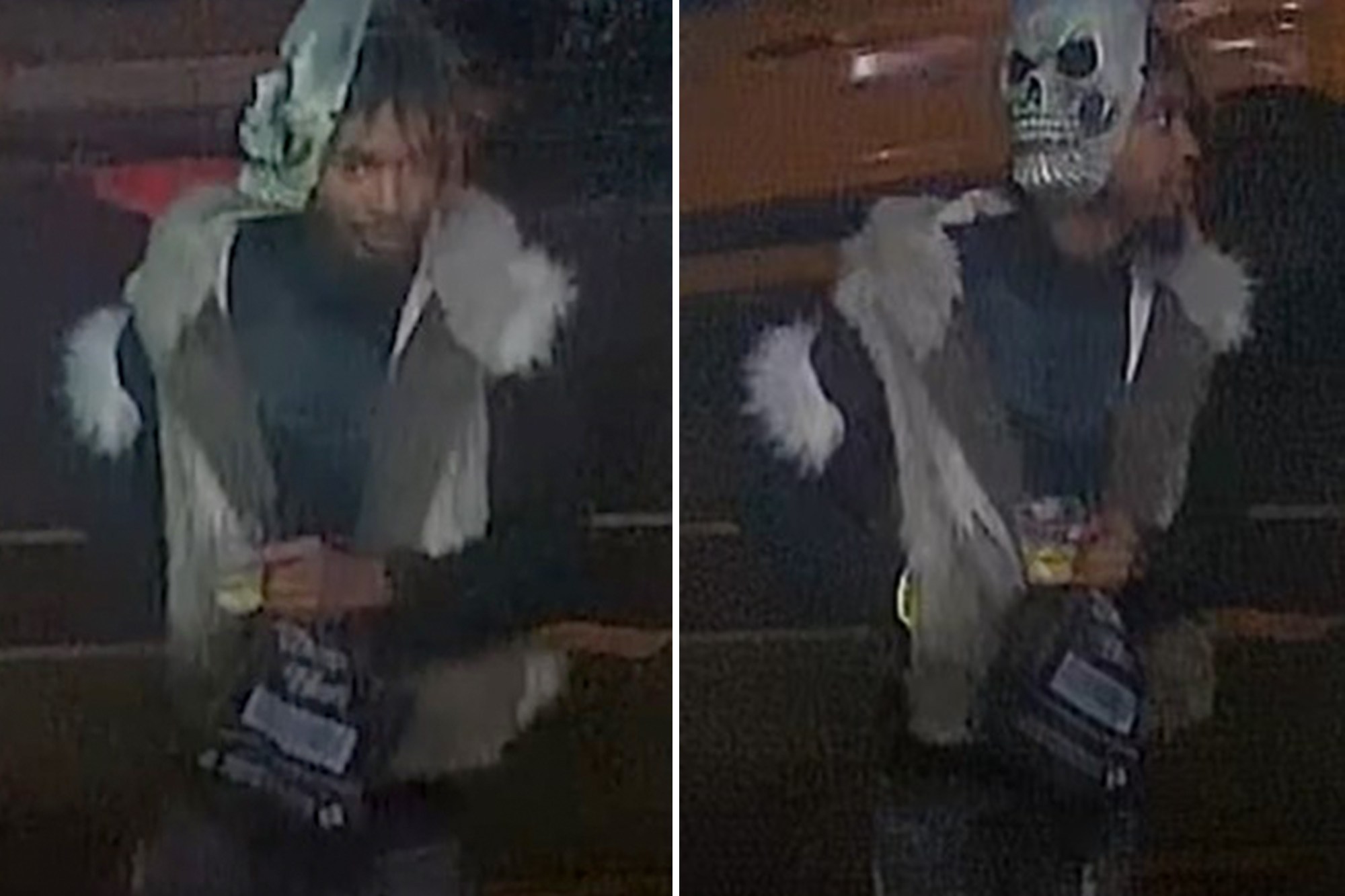 Fur-covered creep in skull mask stabs man in trendy NYC nabe
