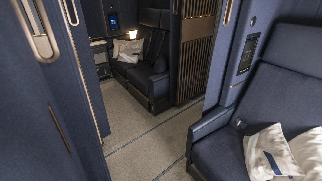 Flying first class feels like a world apart