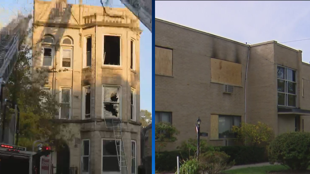 Multiple residents displaced after 2 Chicago area apartment fires