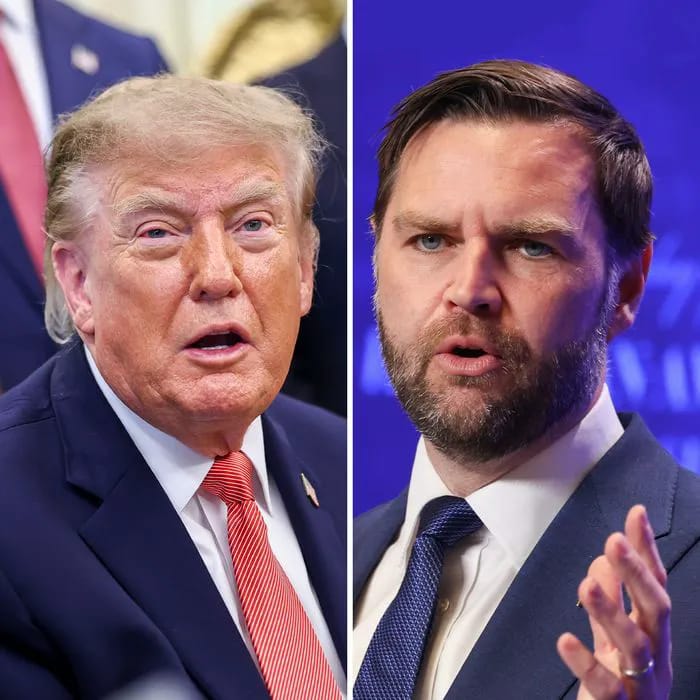 JD Vance's face seemingly turns red after Donald Trump fails to endorse him as a candidate for 2028 in viral clip