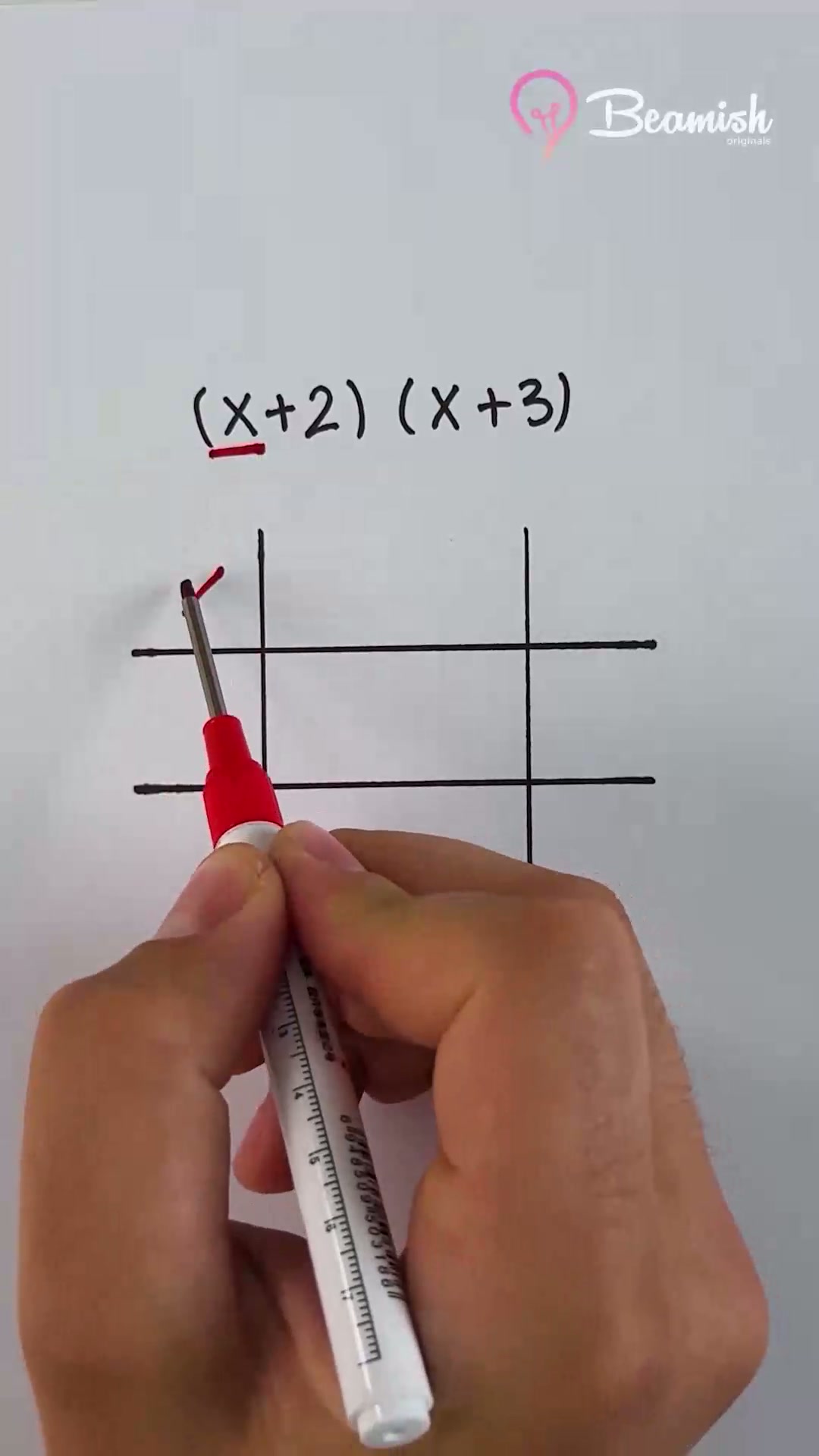 Binomial multiplication using the box method #simple #math #trick