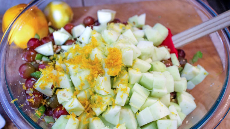 An amazing twist on Waldorf salad - zesty cranberry Waldorf salad