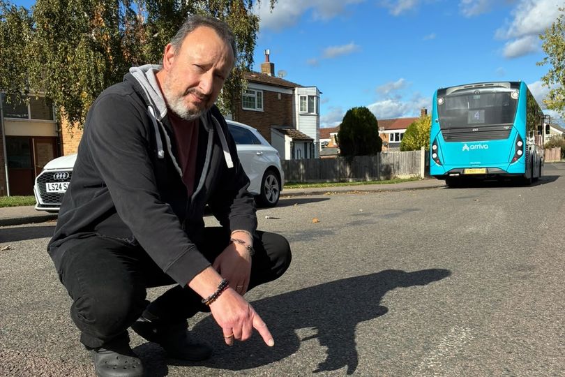 Buses driving through potholes make my house shake so much my cup of ...