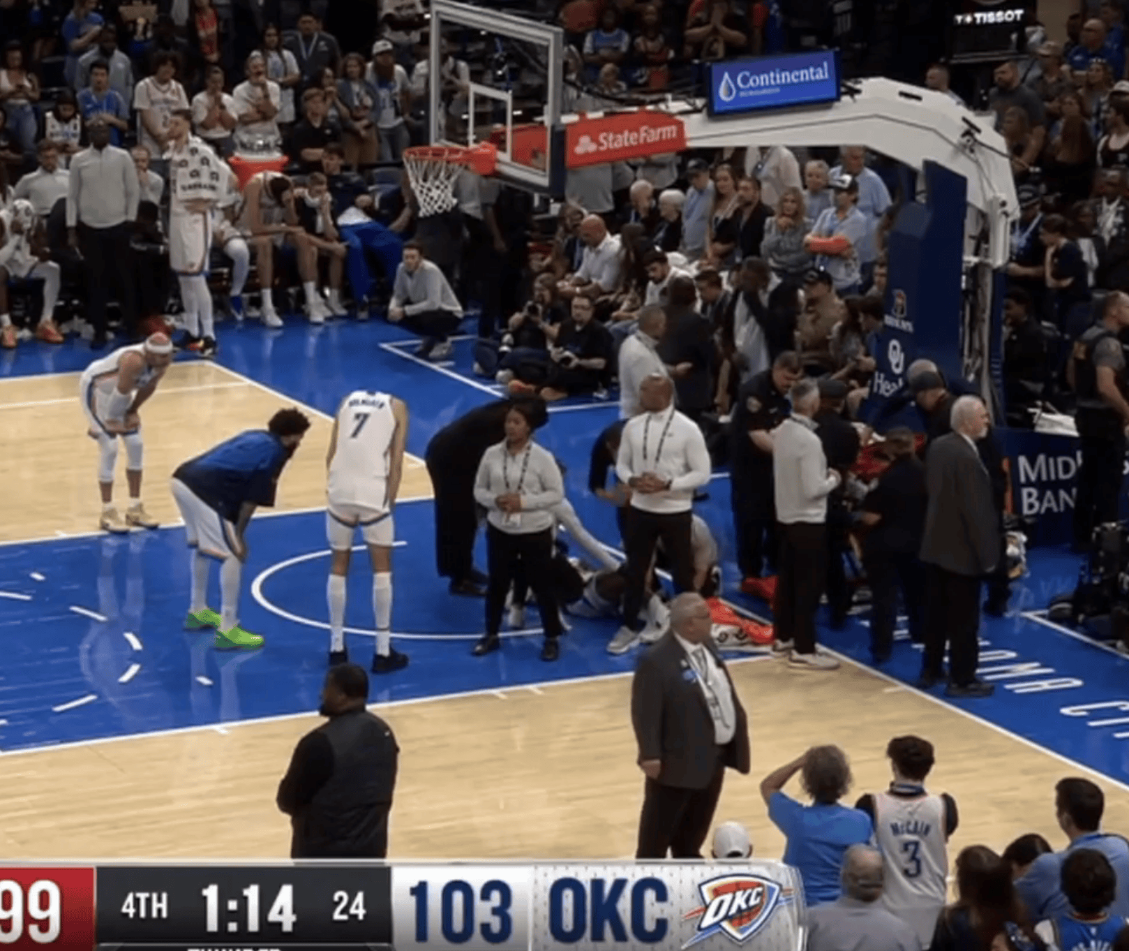 Jalen Williams injury: Thunder star stretchered off with ankle injury that brought SGA to tears