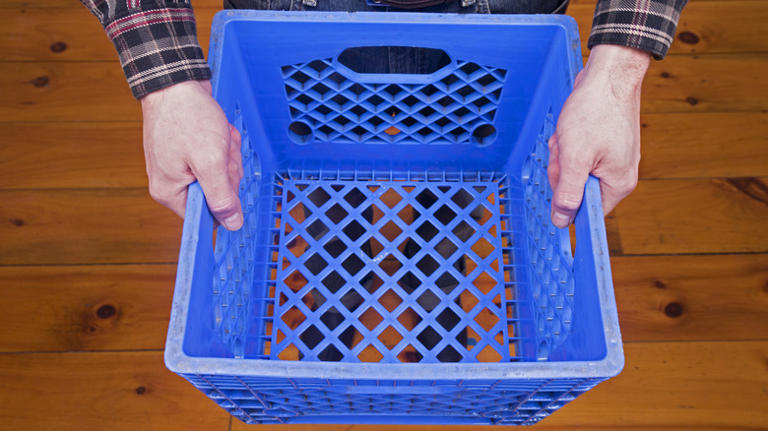 Turn an old milk crate into home storage that looks good with a smart DIY