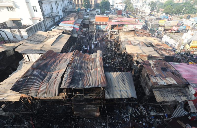 Massive fire ravages market near Jammu railway station, around 40 shops ...