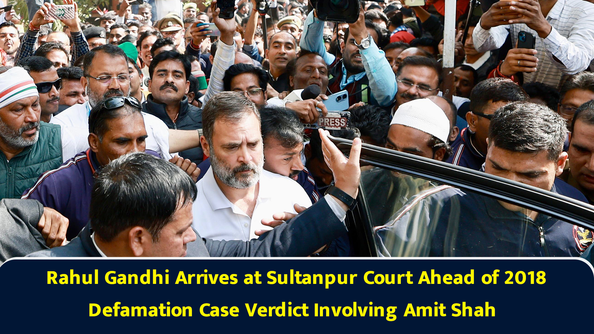 Rahul Gandhi arrives at Sultanpur court ahead of 2018 defamation case ...