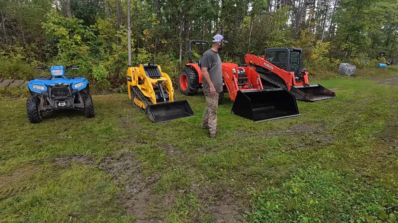 Preparing heavy equipment for a property party