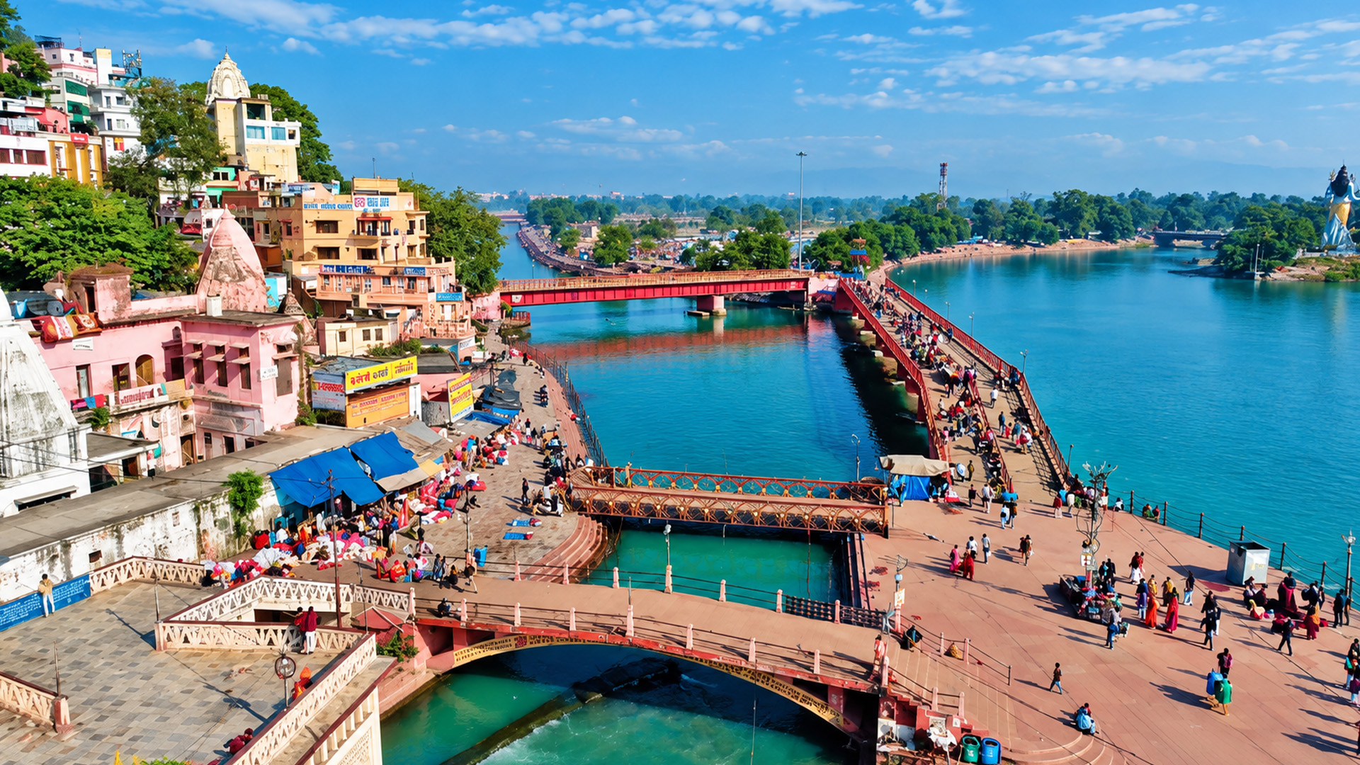 Temples and bridges define India's holy city of Haridwar
