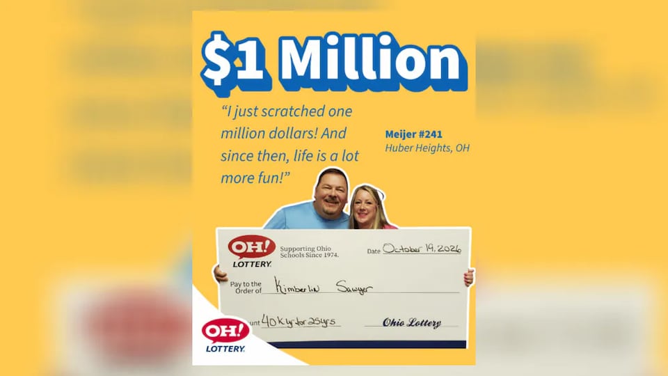 Huber Heights woman wins $1 million on Ohio Lottery scratch-off