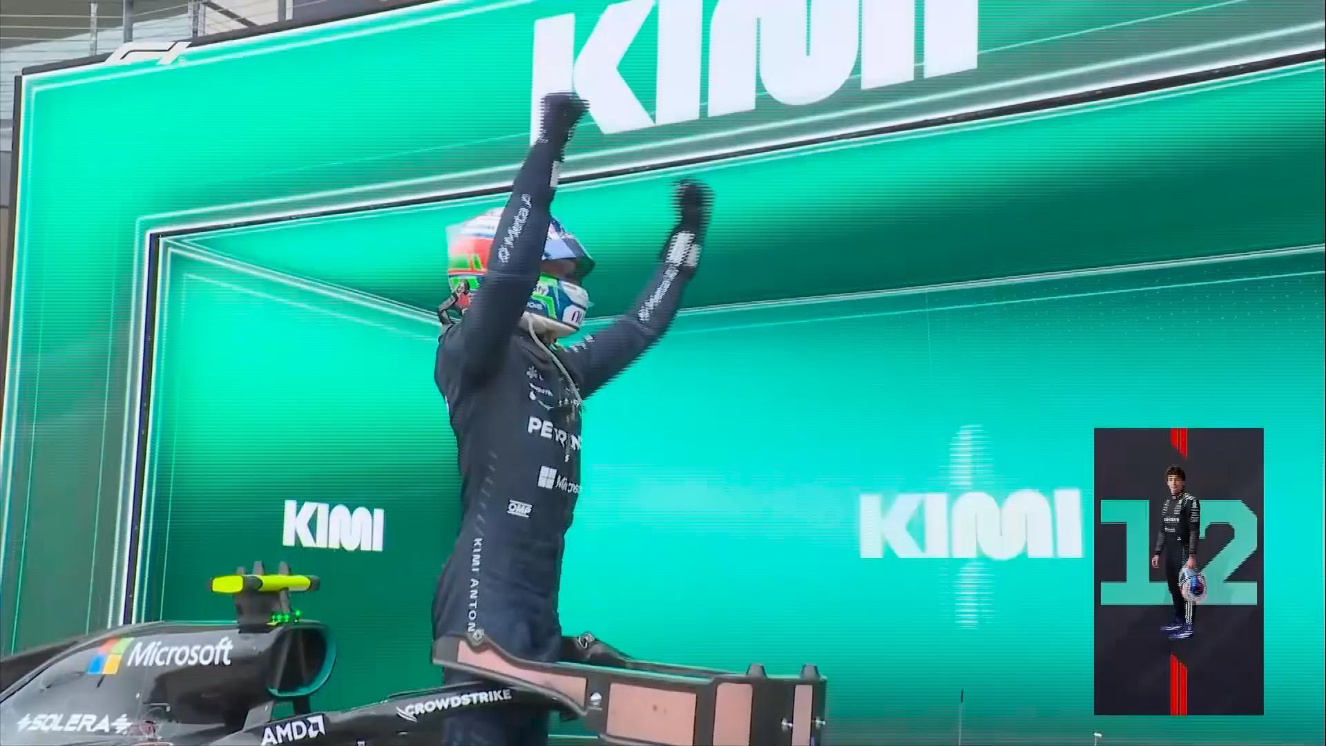 Antonelli wins US Grand Prix but title celebrations on hold for a week