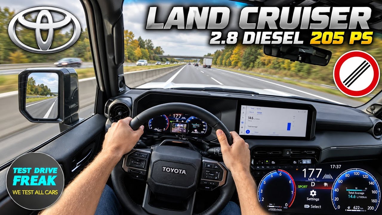 2026 Toyota Land Cruiser 2.8 diesel 205 PS topspeed POV | Autobahn ...