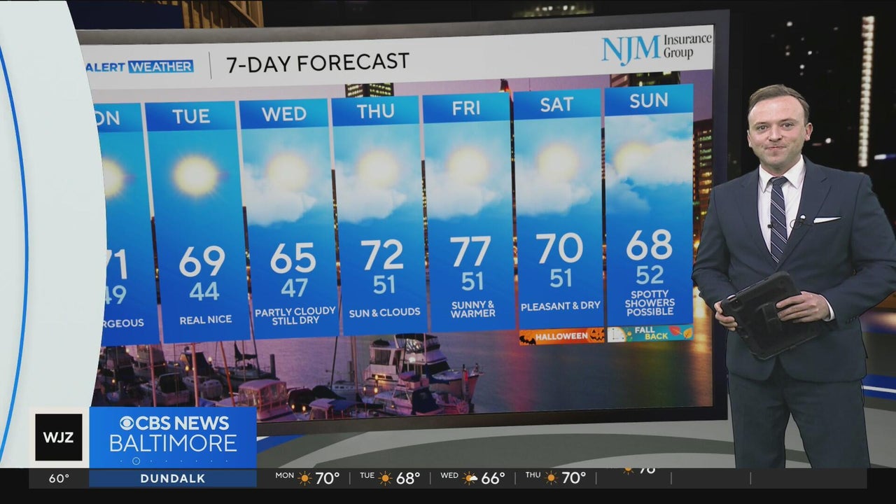 More nice fall weather to start Maryland's workweek