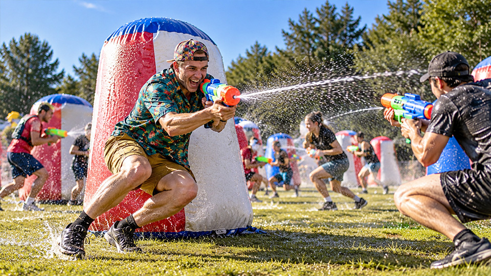 Epic parkour water battle captured in stunning 4K