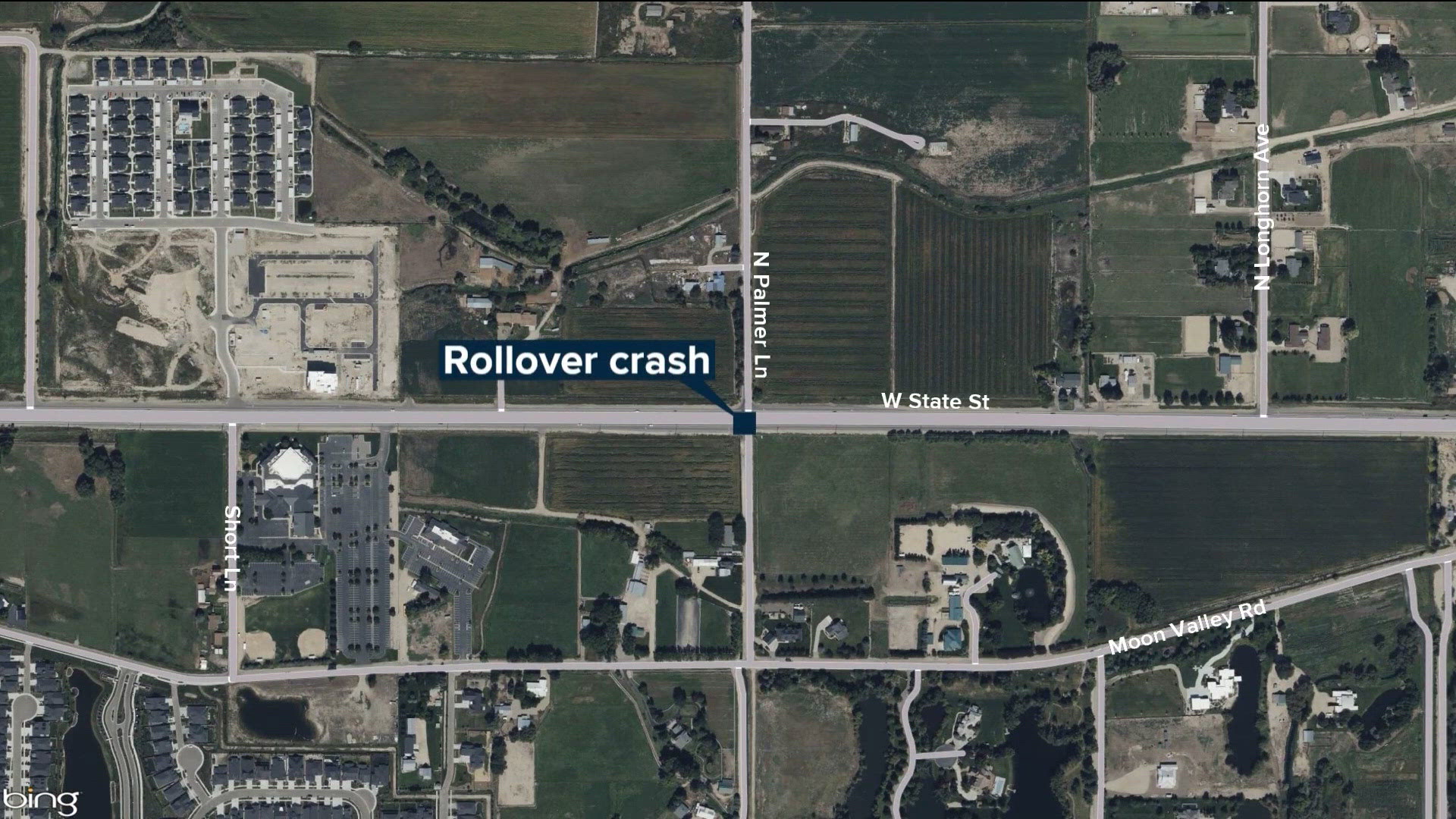 2 hospitalized after rollover crash at Eagle intersection
