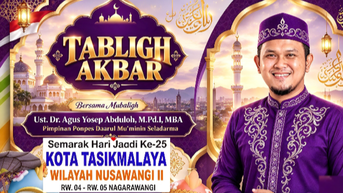 Milad ke-25 Kota Tasikmalaya, Ustaz AYA: Kota tak cukup dibangun dengan ...