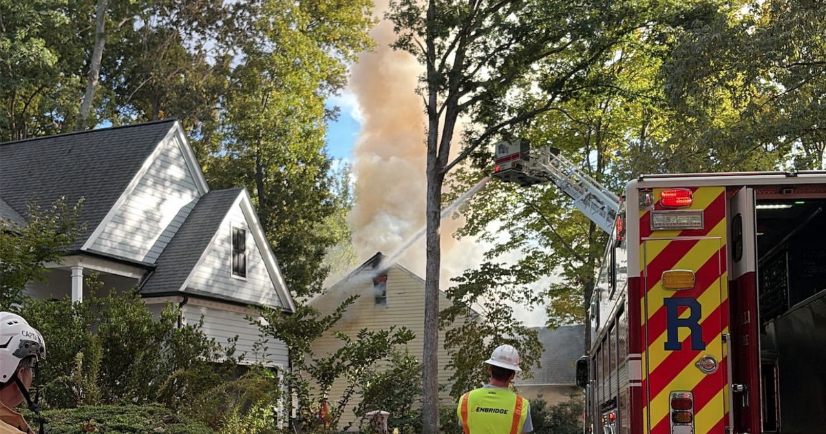 Neighbors report hearing explosion before fire engulfs Raleigh home