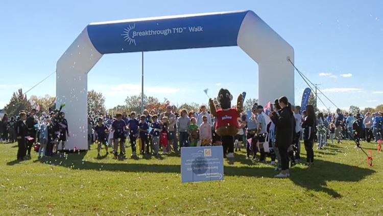 Participants walk in Cumberland County to raise awareness for those with type 1 diabetes