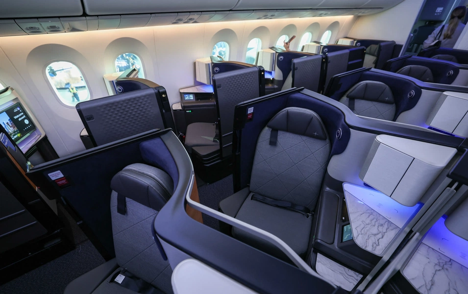 Flying first class feels like a world apart