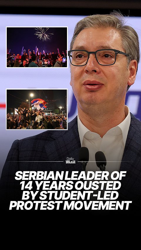Serbia's leader of 14 years concedes to student-led movement