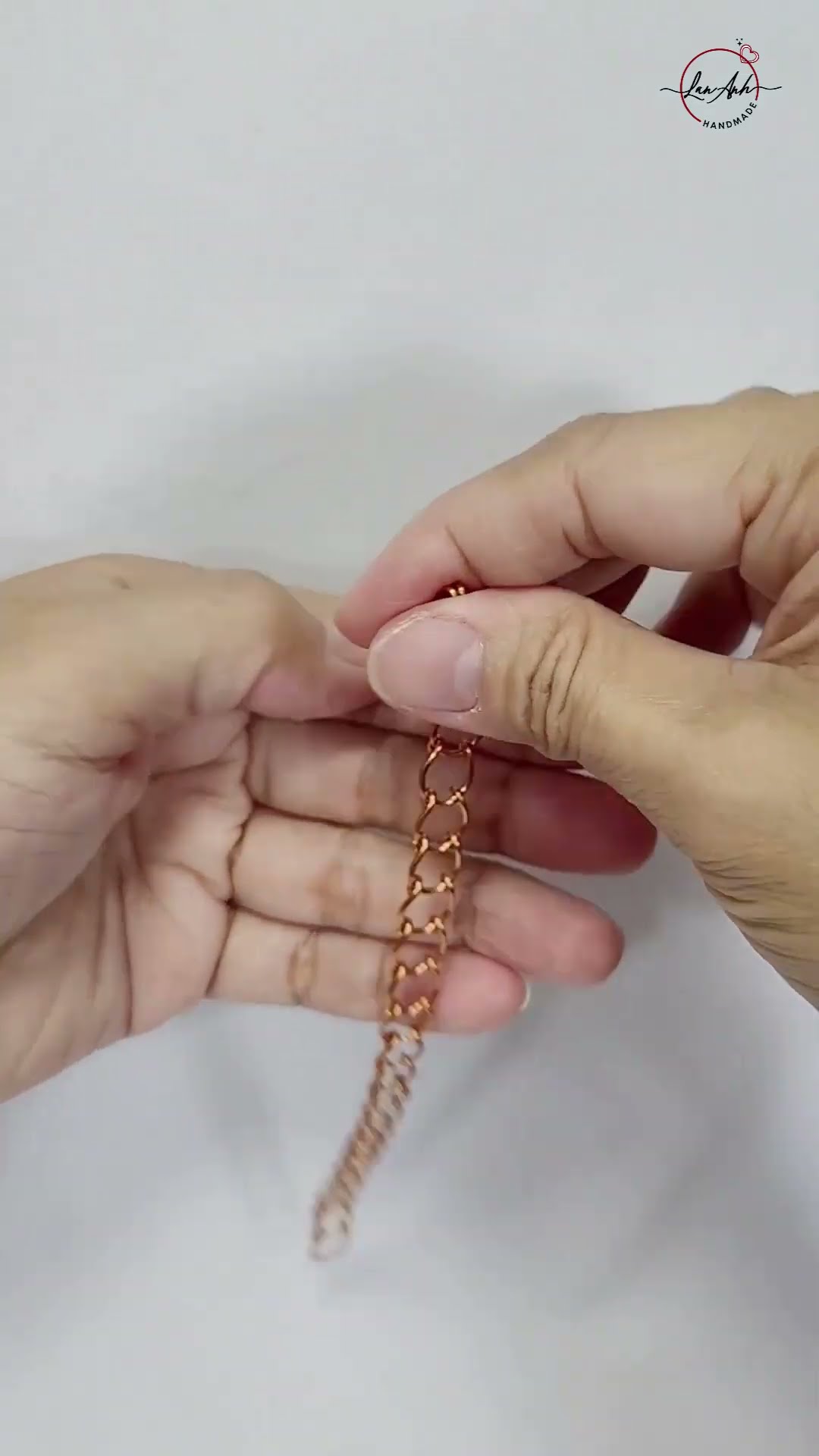 Handmade gold chain bracelet showcase | minimalist jewelry design