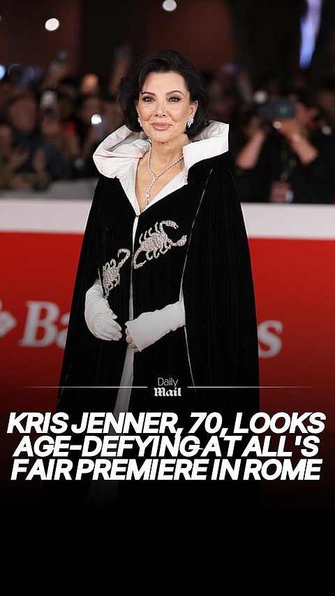 Kris Jenner stuns in Elizabeth Taylor's cape at All's Fair premiere