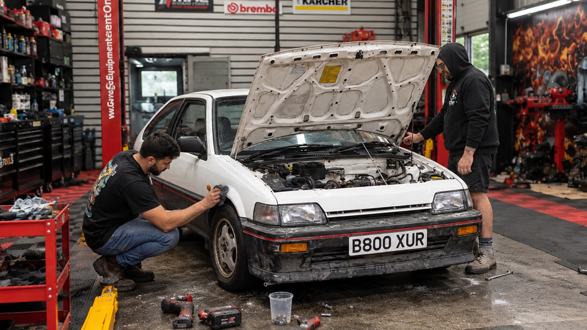 A simple body shop repair left this classic Honda damaged
