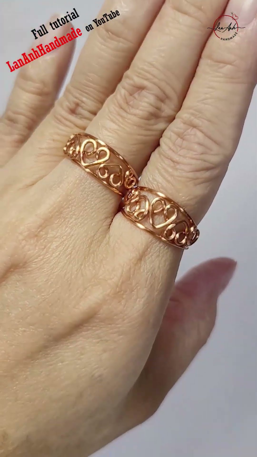 Stunning heart wire wrapped ring tutorial | DIY copper jewelry